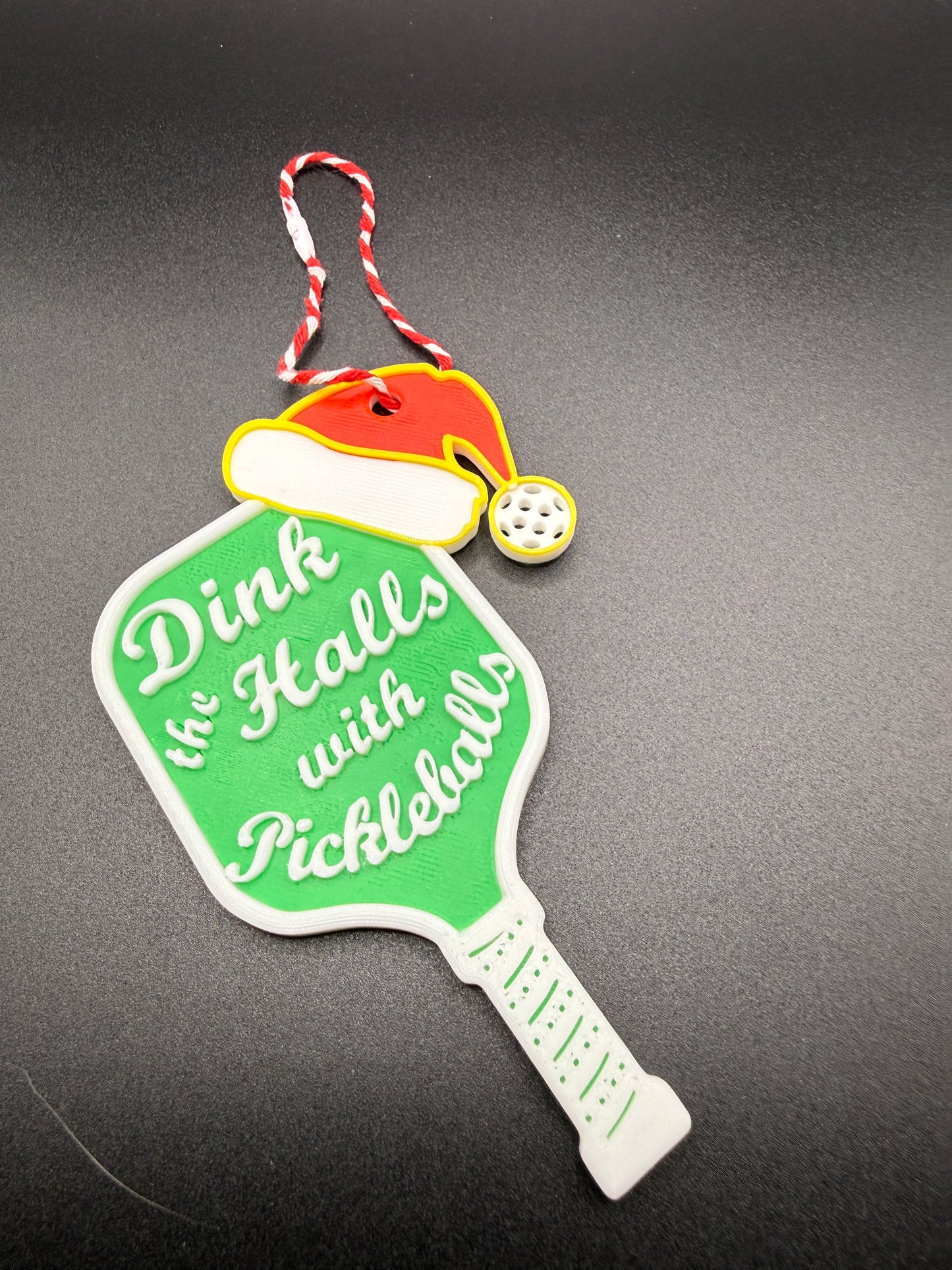 Christmas Pickleball Paddle Ornament