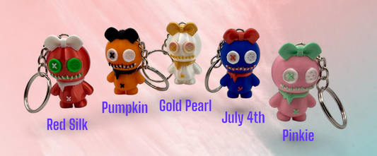Button Doll Keychain , Backpack charms, Bag charms