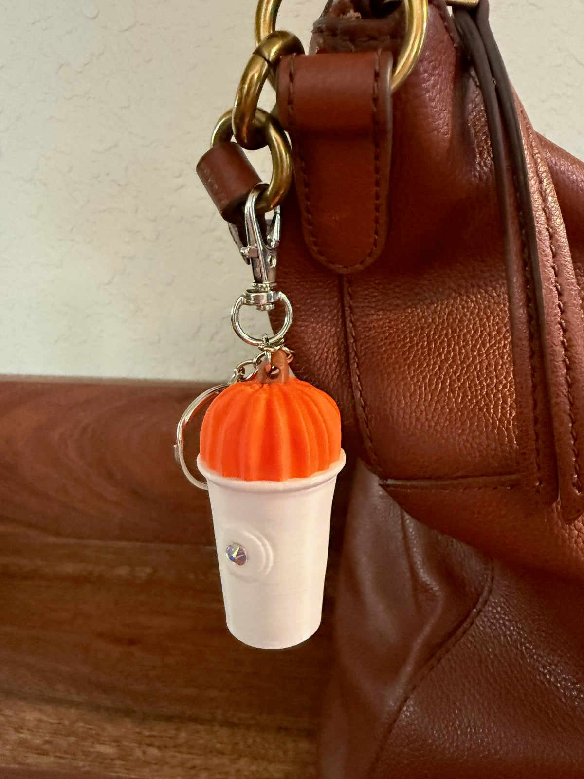 Pumpkin Spice Latte Keychain
