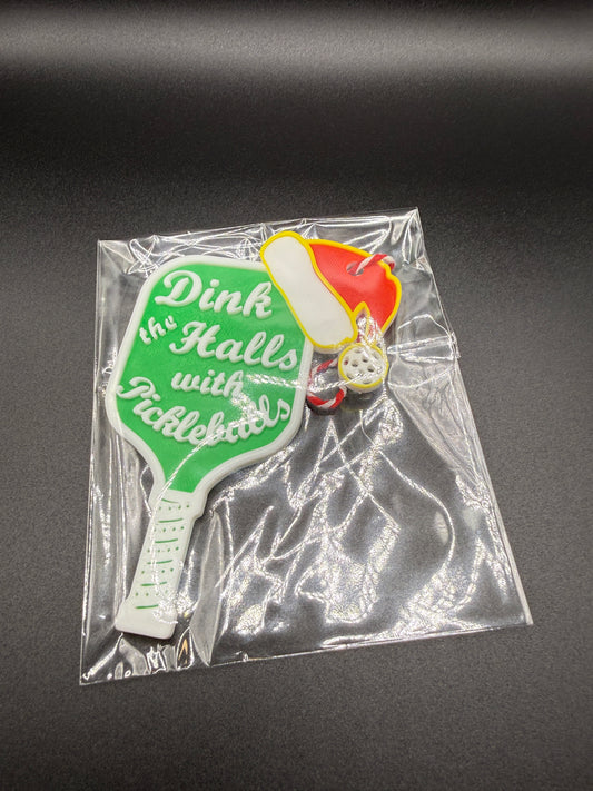 Christmas Pickleball Paddle Ornament