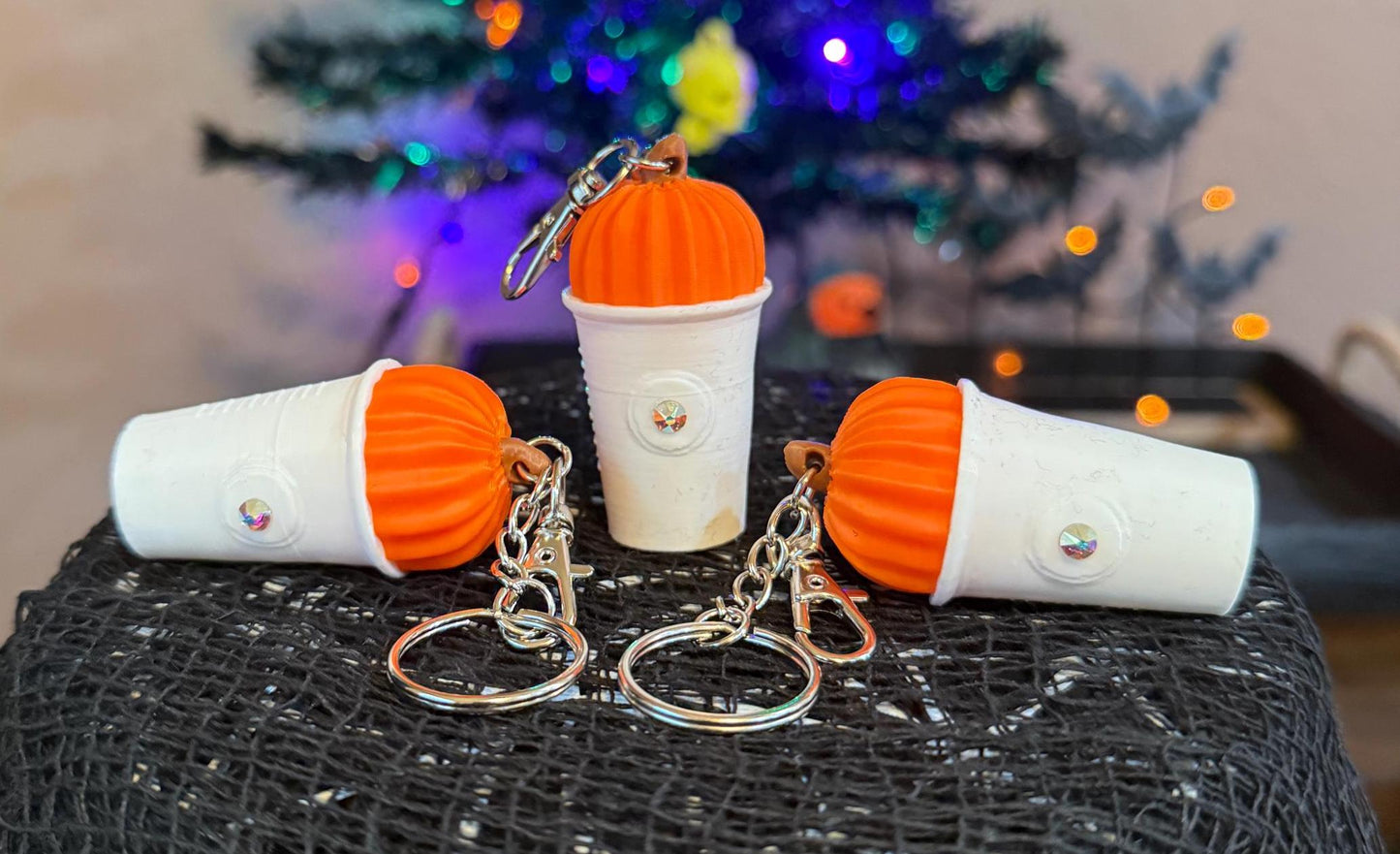 Pumpkin Spice Latte Keychain