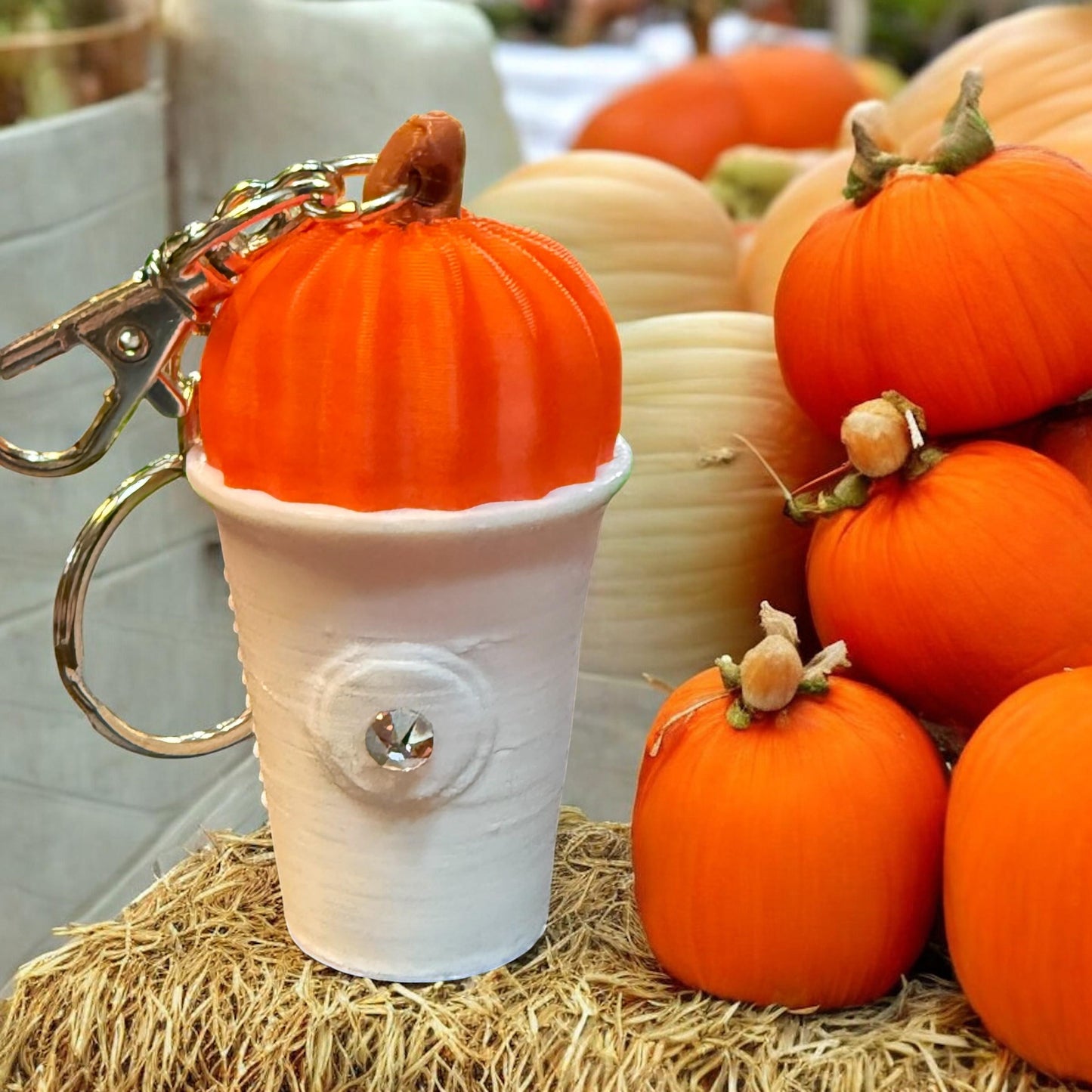 Pumpkin Spice Latte Keychain